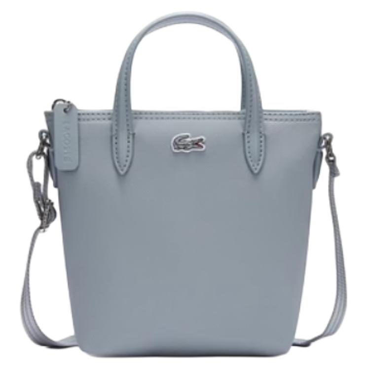 

LACOSTE Плечевая сумка из ПВХ через плечо женская серо-голубая, Gray Blue