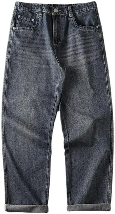 

Осенне-зимние джинсы мужские street hip hop loose straight drop vintage wide leg NSUQOA