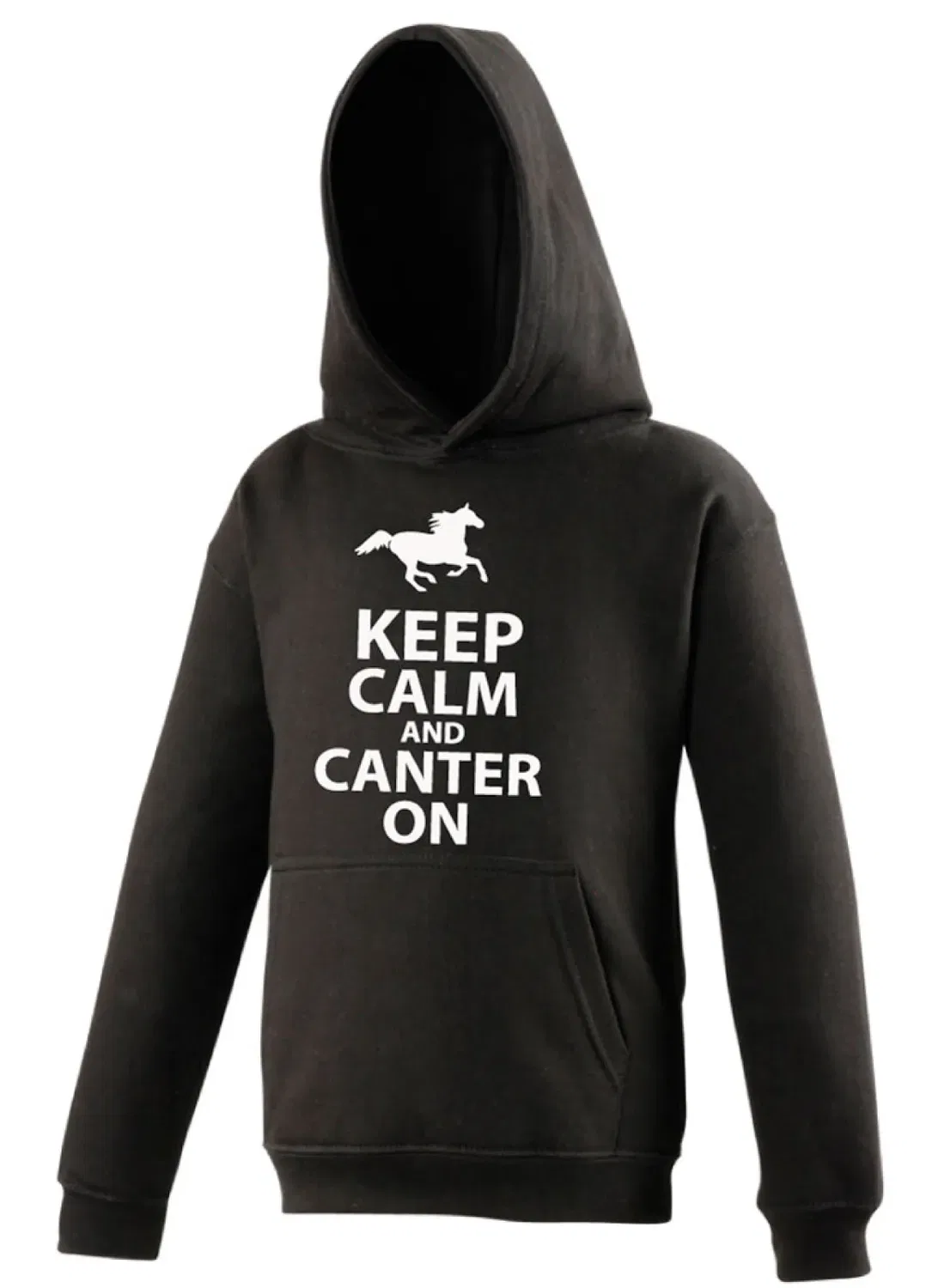 Детская худи Kids черный Keep Calm and Canter On от 60 Second Makeover, черный