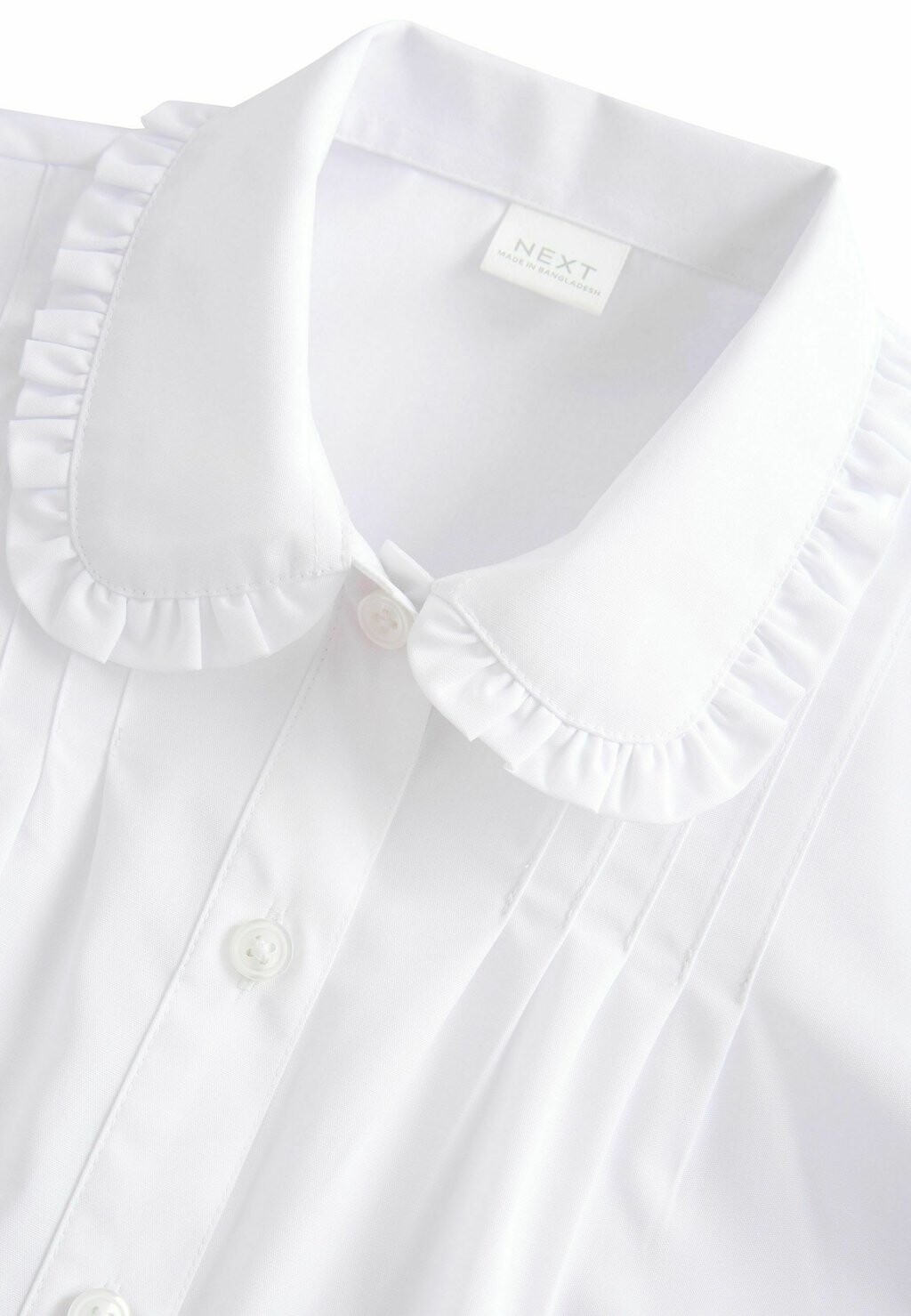 Блузка на пуговицах Long Sleeve Pretty Collar School Shirt Next, белая — фото 2