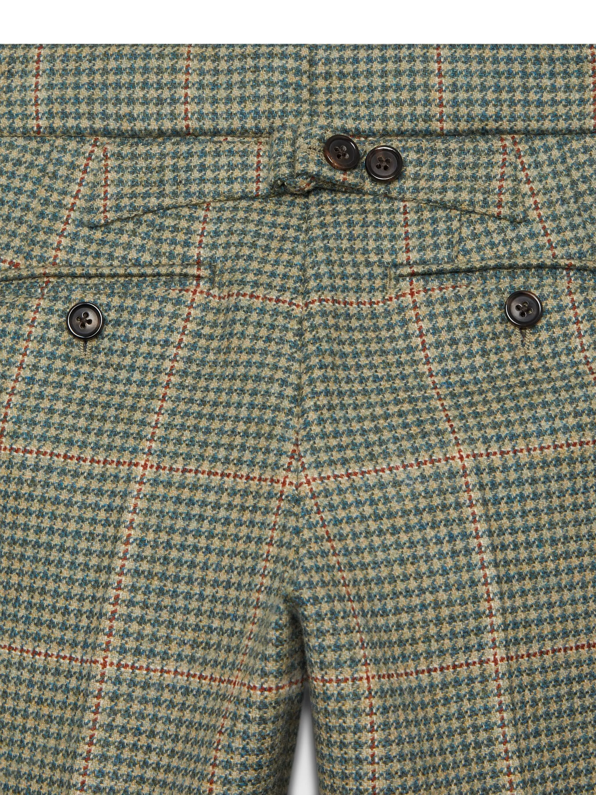 Твидовые брюки в ломаную клетку Thom Browne Kids, зеленый — фото 4