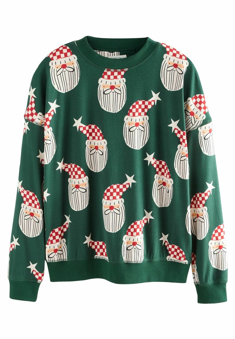 Пижамный комплект Next MATCHING FAMILY CHRISTMAS COSY LONG SLEEVE, Green Santa/Green — фото 3