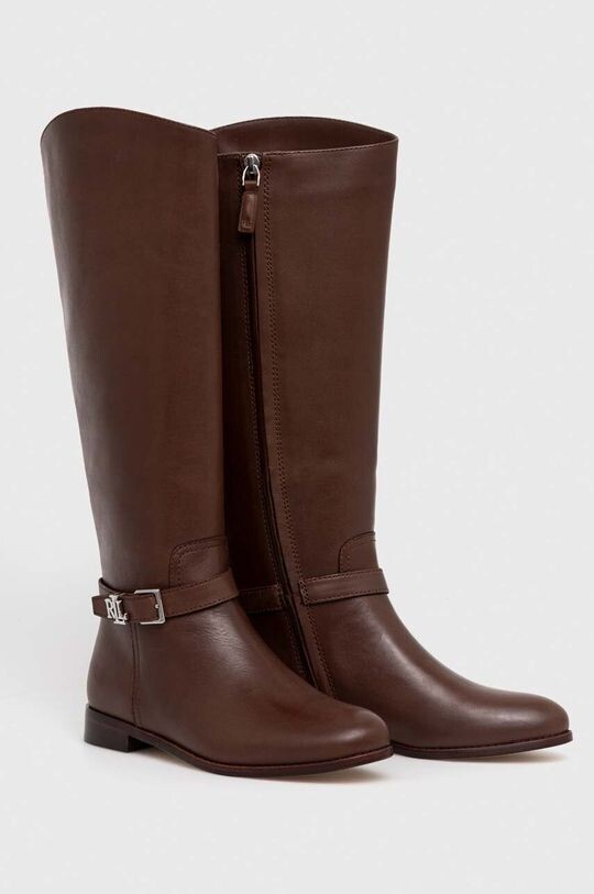 

Кожаные ботинки Brooke Tall Lauren Ralph Lauren, коричневый