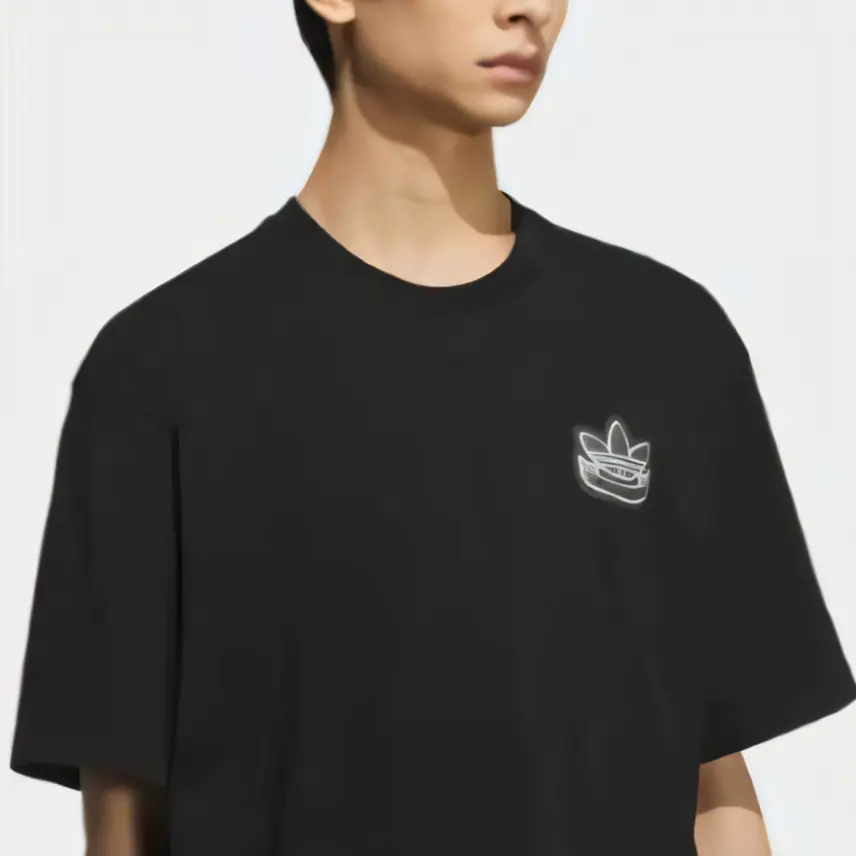 Adidas Originals Футболка Clover Series Unisex Black — фото 4