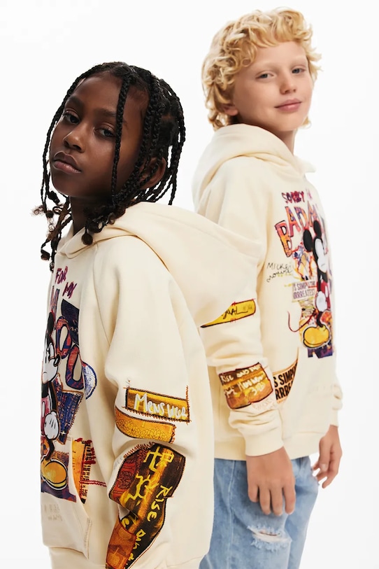 

Детская хлопковая толстовка Desigual, бежевый