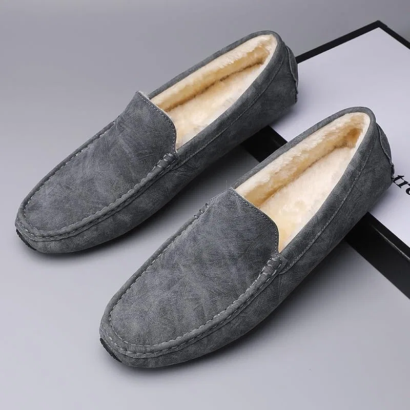 Лоферы на меху мужские, Grey Lined SayfuR — фото 2