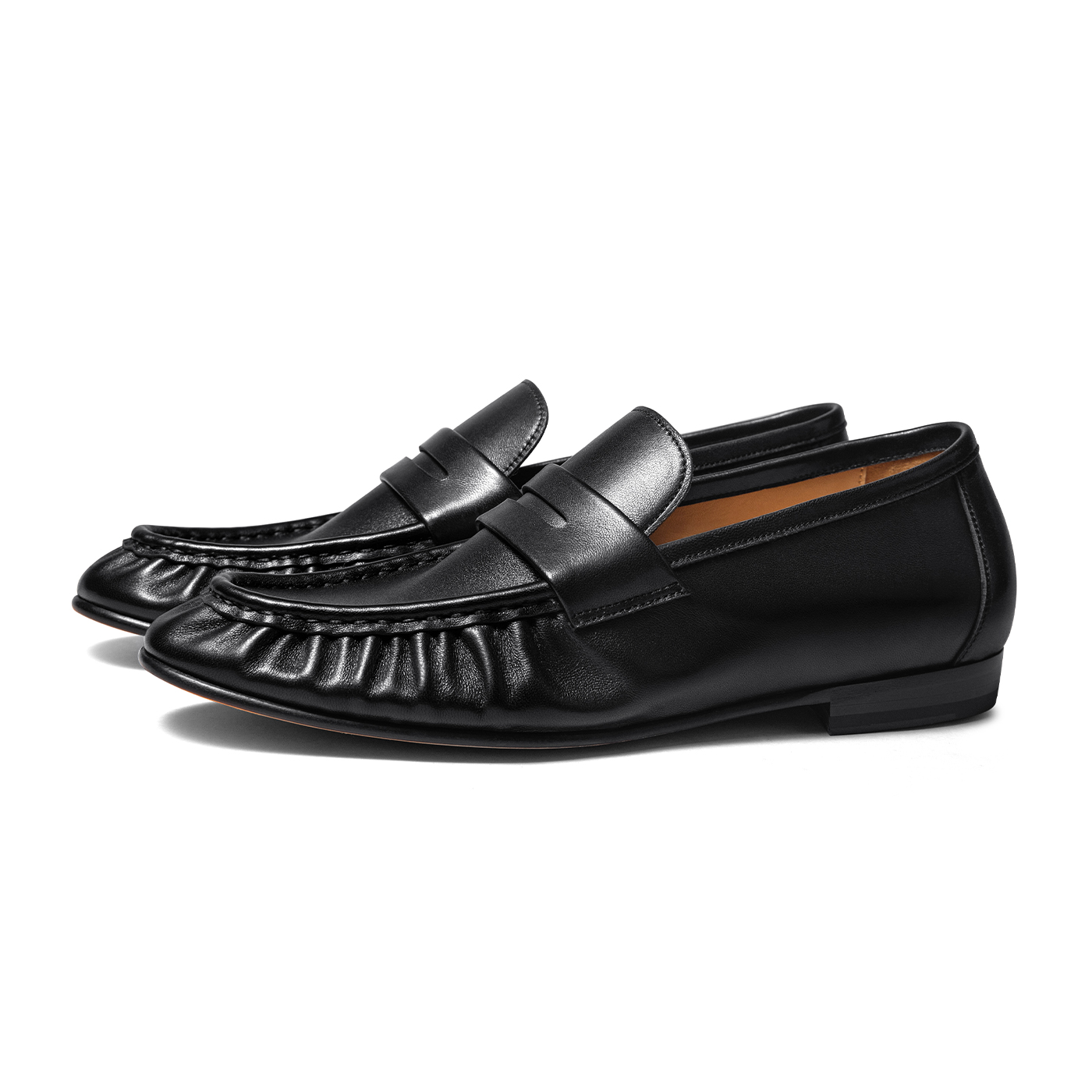 THOM WILLS Британские винтажные повседневные лоферы-слипоны Unisex Black — фото 3