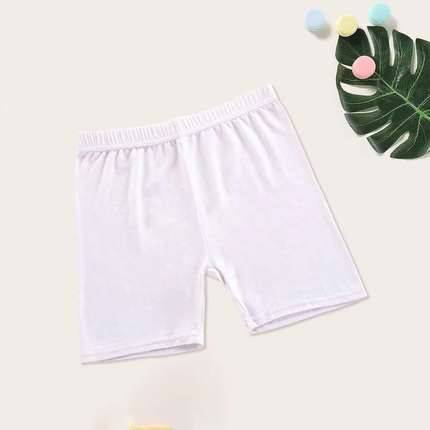 Шорты для девочек Cotton Ruffle Dance Short Leggings, бежевый — фото 2