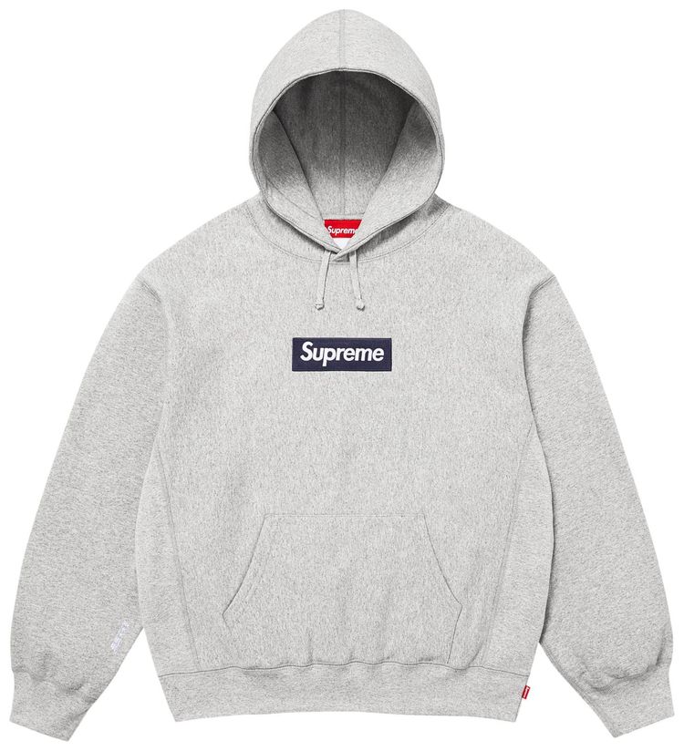 

Толстовка Supreme Box Logo Hooded Sweatshirt, серый