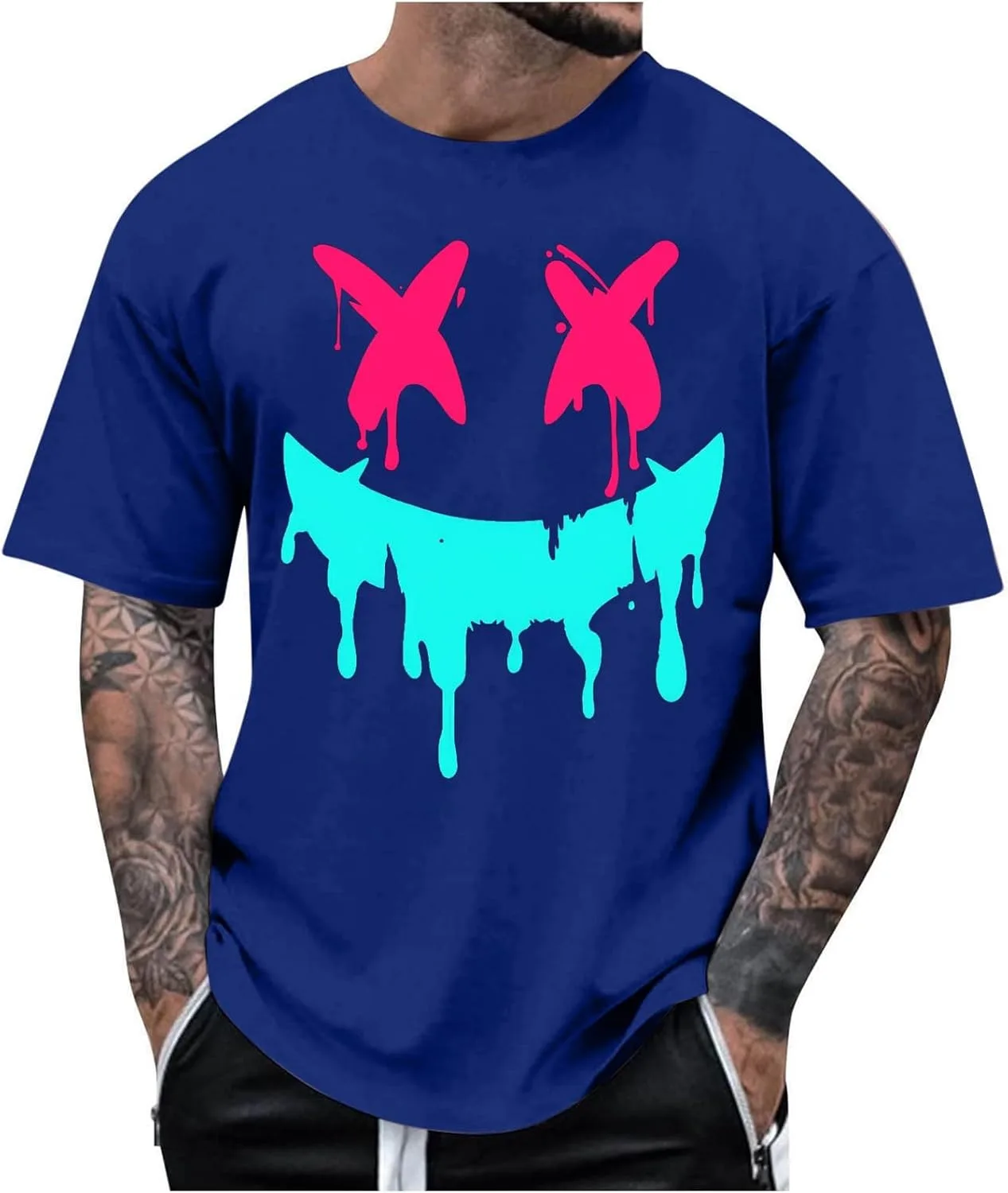 

Мужская футболка с принтом X-Eyes-Smiling-Face, короткий рукав Uillui