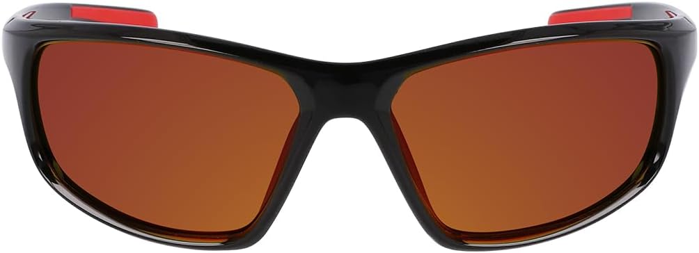 

Columbia мужские Slick Creek прямоугольные солнцезащитные очки, Shiny Black & Red/Orange Revo