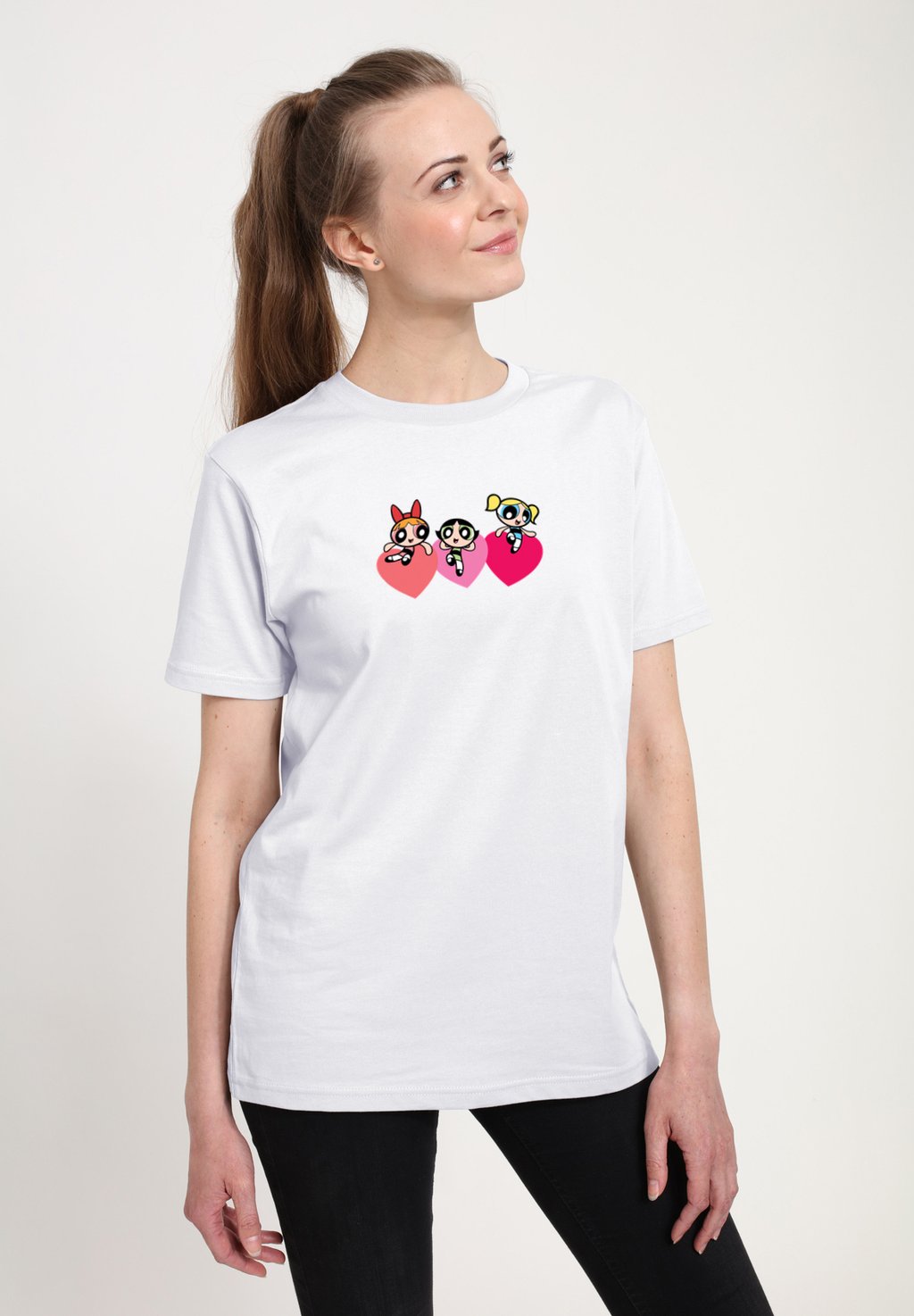 

Футболка с принтом THE POWERPUFF TRIPLE HEART GRAPHIC Henry Tiger, белый