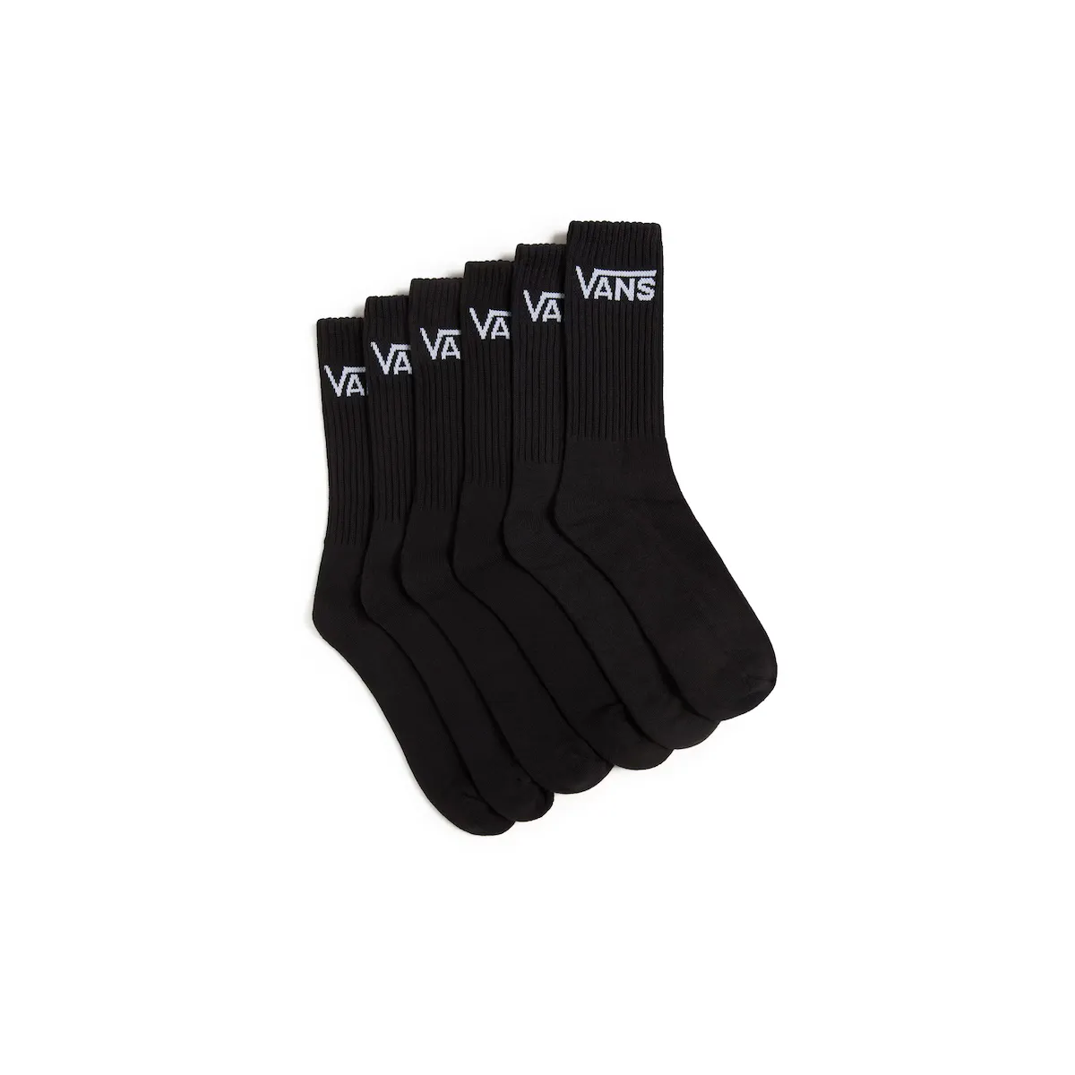 

Упаковка из 6 пар мужских носков Vans Classic Crew, черный
