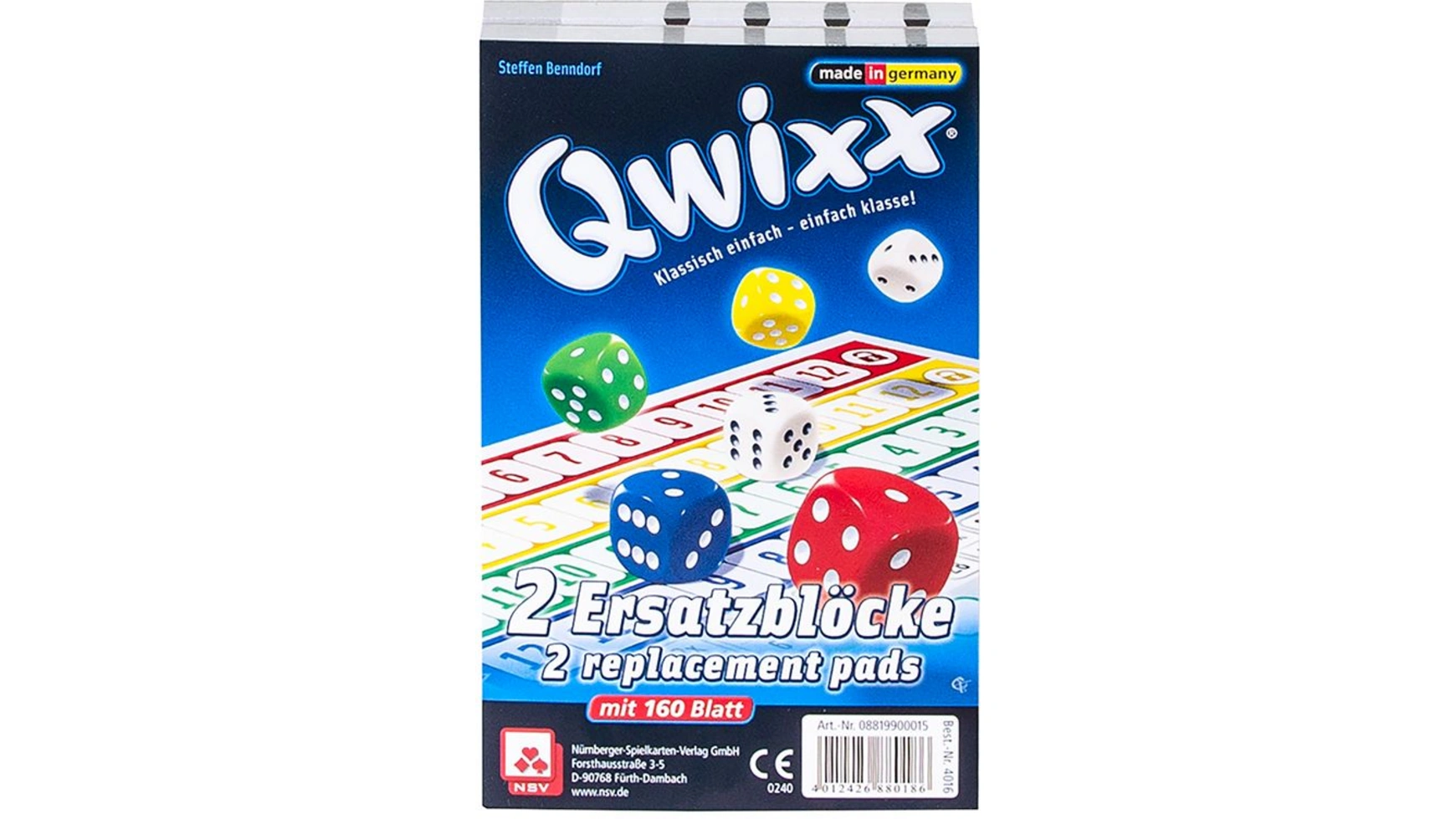 

Nürnberger Spielkarten Qwixx Original сменные блоки (2 шт)