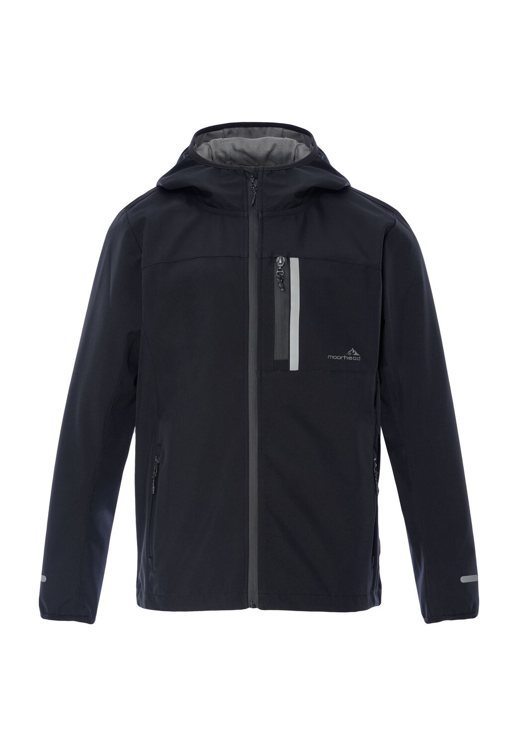 

Куртка Softshell, капюшон, дышащая, мужская moorhead, цвет Black Beau