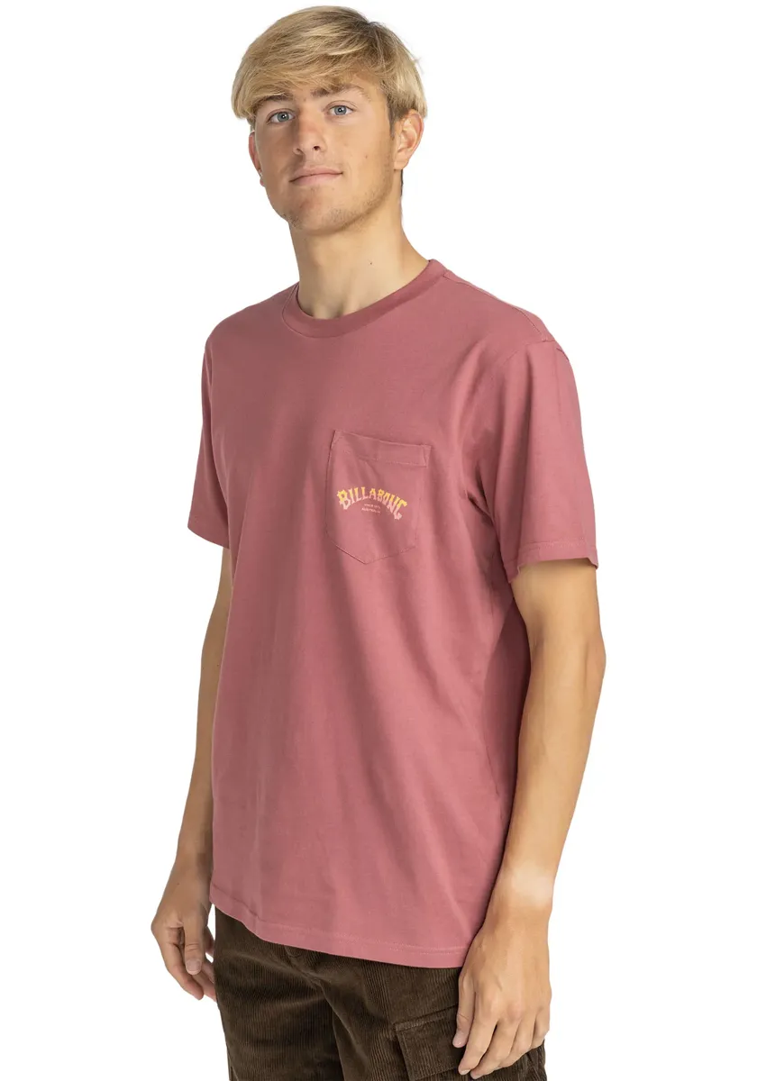 

Футболка Billabong "STACKED ARCH PK" с логотипом, цвет Rose Dust