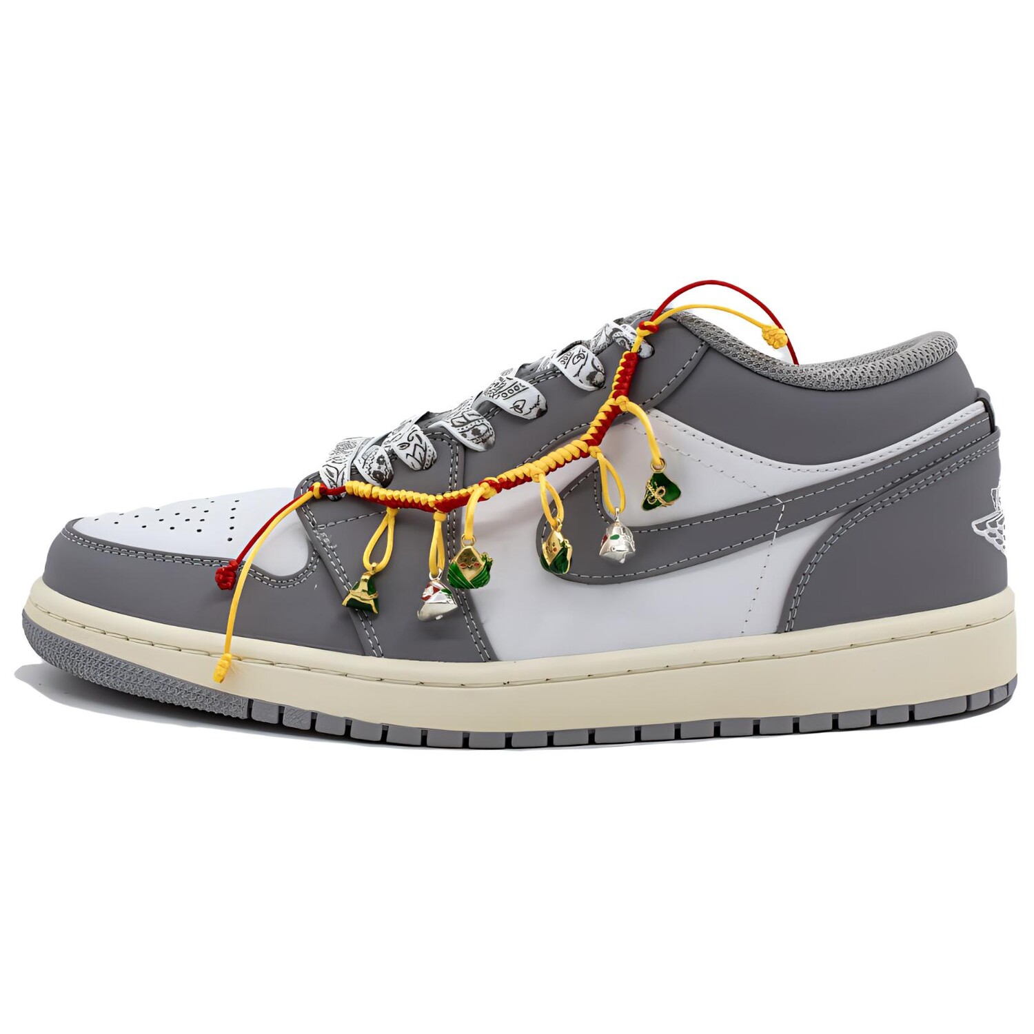

Кроссовки Air Jordan 1 Vintage Basketball Shoes Women's Low-top Gray, серый