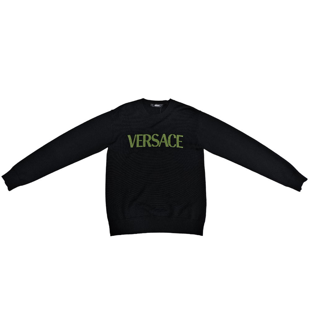 

VERSACE Трикотажный свитер мужской черный