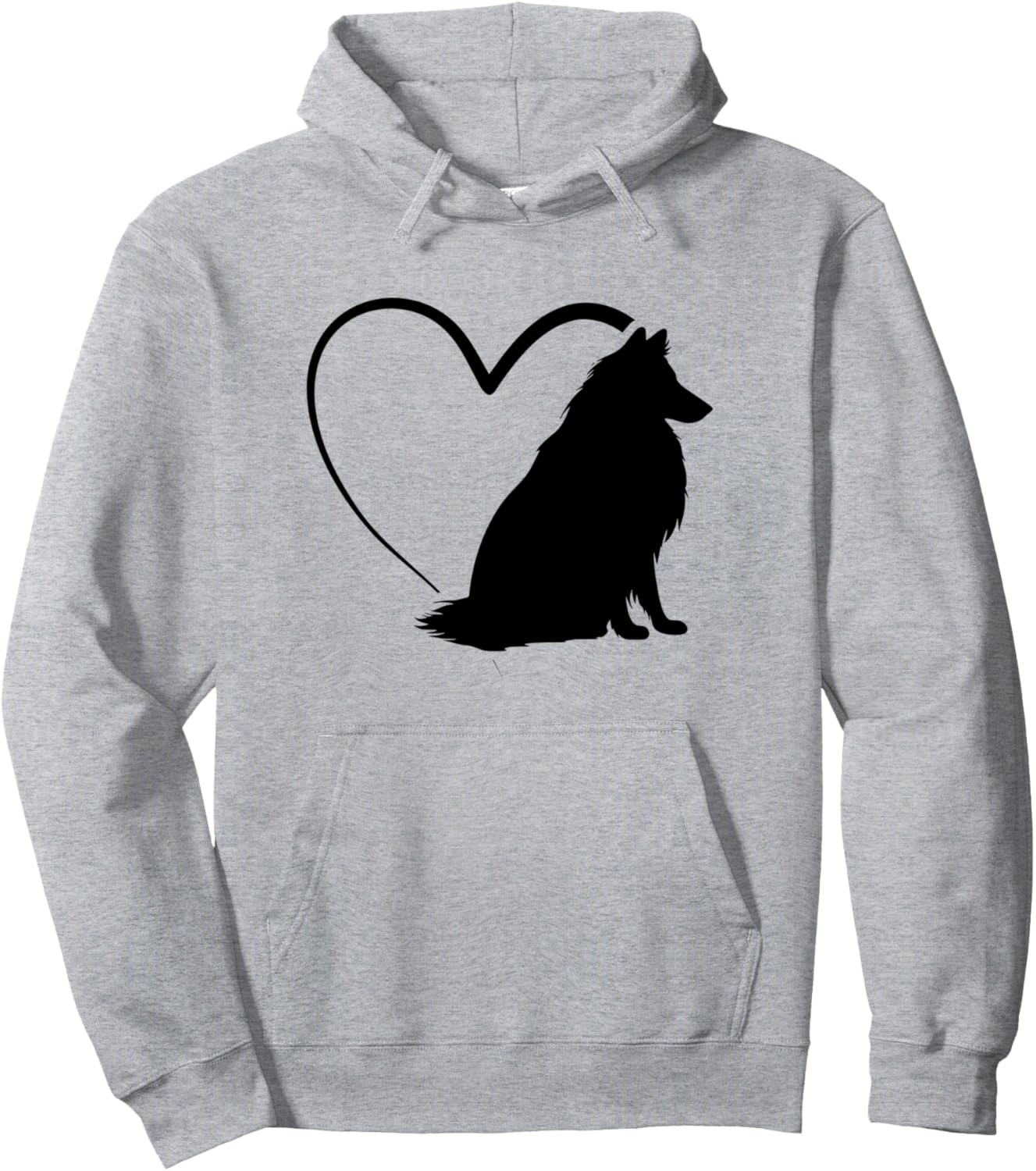 

Любитель собак породы колли, Сердце колли, Толстовка для любителя колли Rough Collie Dog Lover, серый