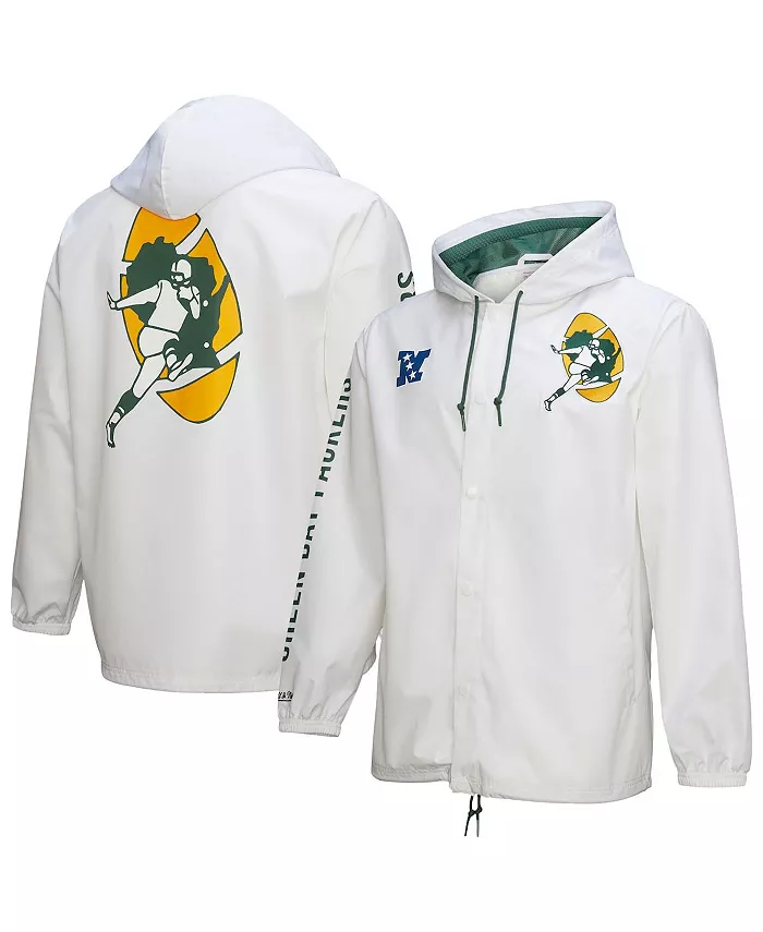 

Мужская худи-куртка на молнии с винтажным логотипом Green Bay Packers, белая Mitchell & Ness