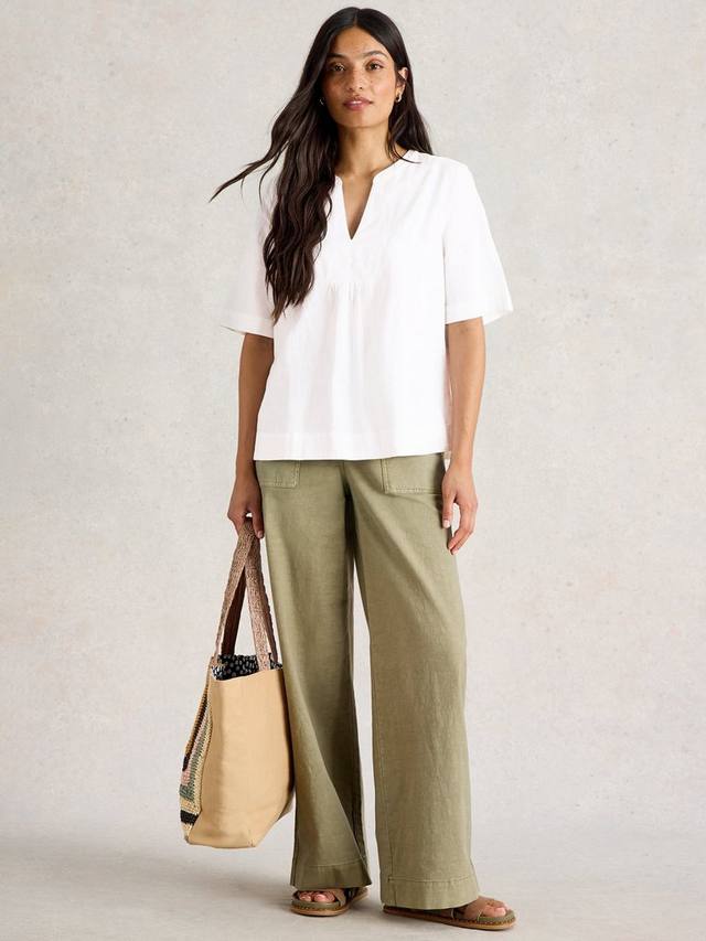 

Топ из льняной смеси Ash с вискозой LENZING ECOVERO White Stuff