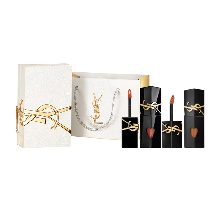 

SAINT LAURENT 2 упаковки черного тюбика блеска для губ глянцевый легко растушевывается долговечный оттенок 5,5 мл+5,5 мл