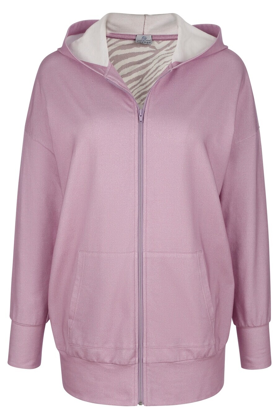 

Толстовка с капюшоном на молнии TruYou Zip-Up Hoodie, светло-фиолетовый