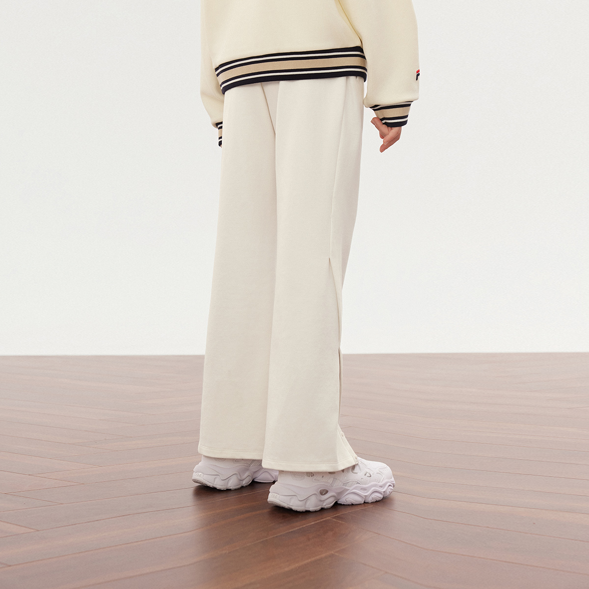 FILA KIDS Детские вязаные брюки Feile Vintage White для подростков — фото 4