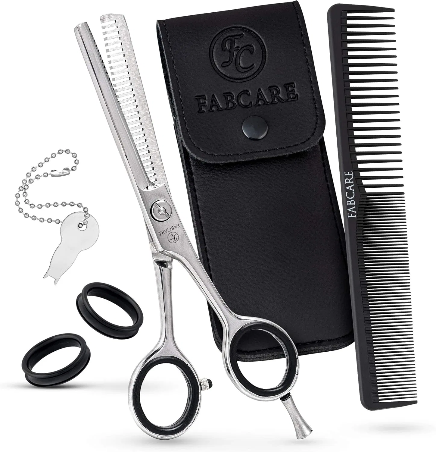 Профессиональные филировочные ножницы FABCARE с расческой и чехлом Fabcare, Thinning Scissors