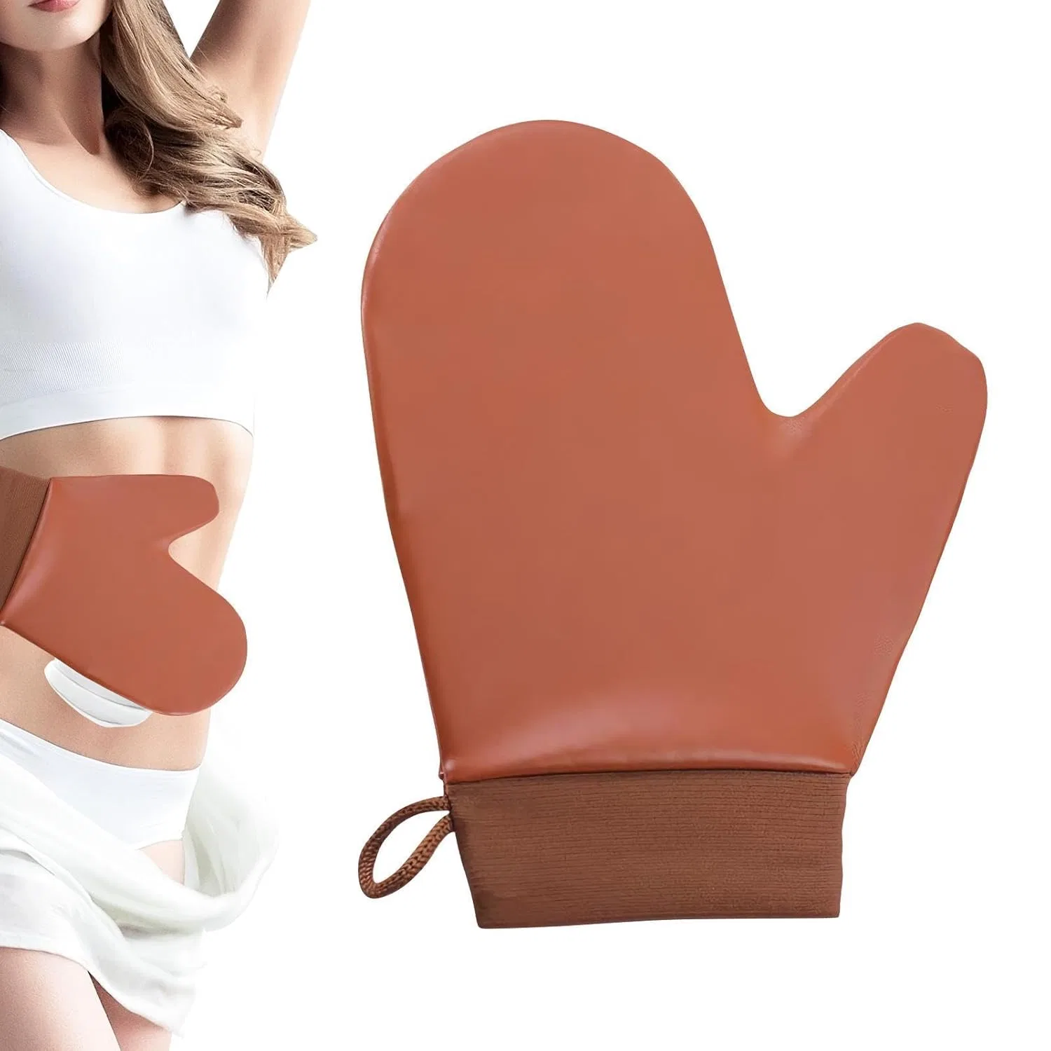 Рукавица-аппликатор для автозагара из искусственной кожи Generisch, Brown