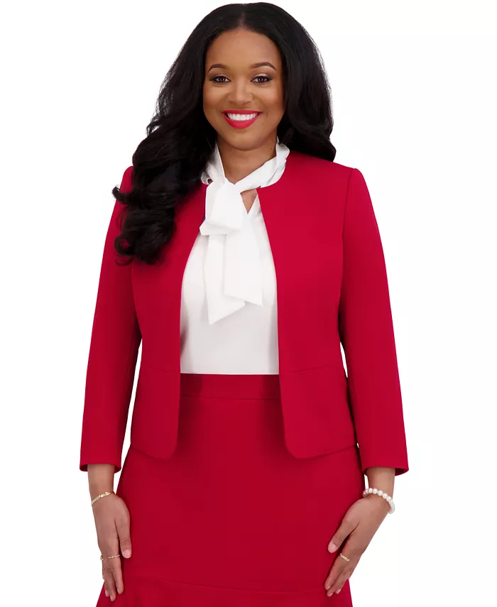 

Женская куртка нараспашку, стандартные и большие размеры Kasper, красный