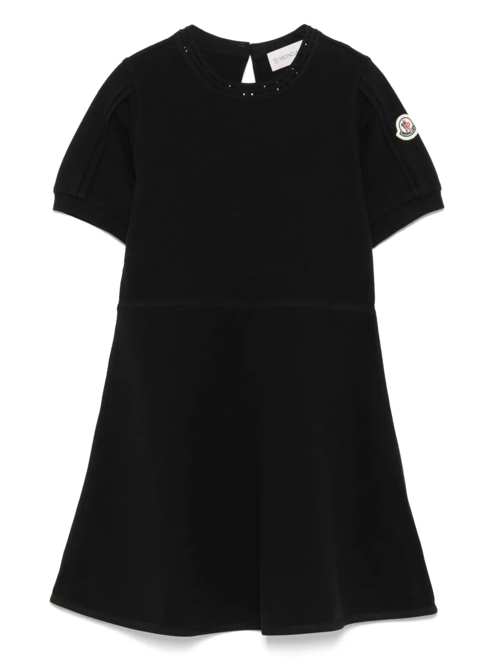

Платье из ткани пике Moncler Enfant, черный