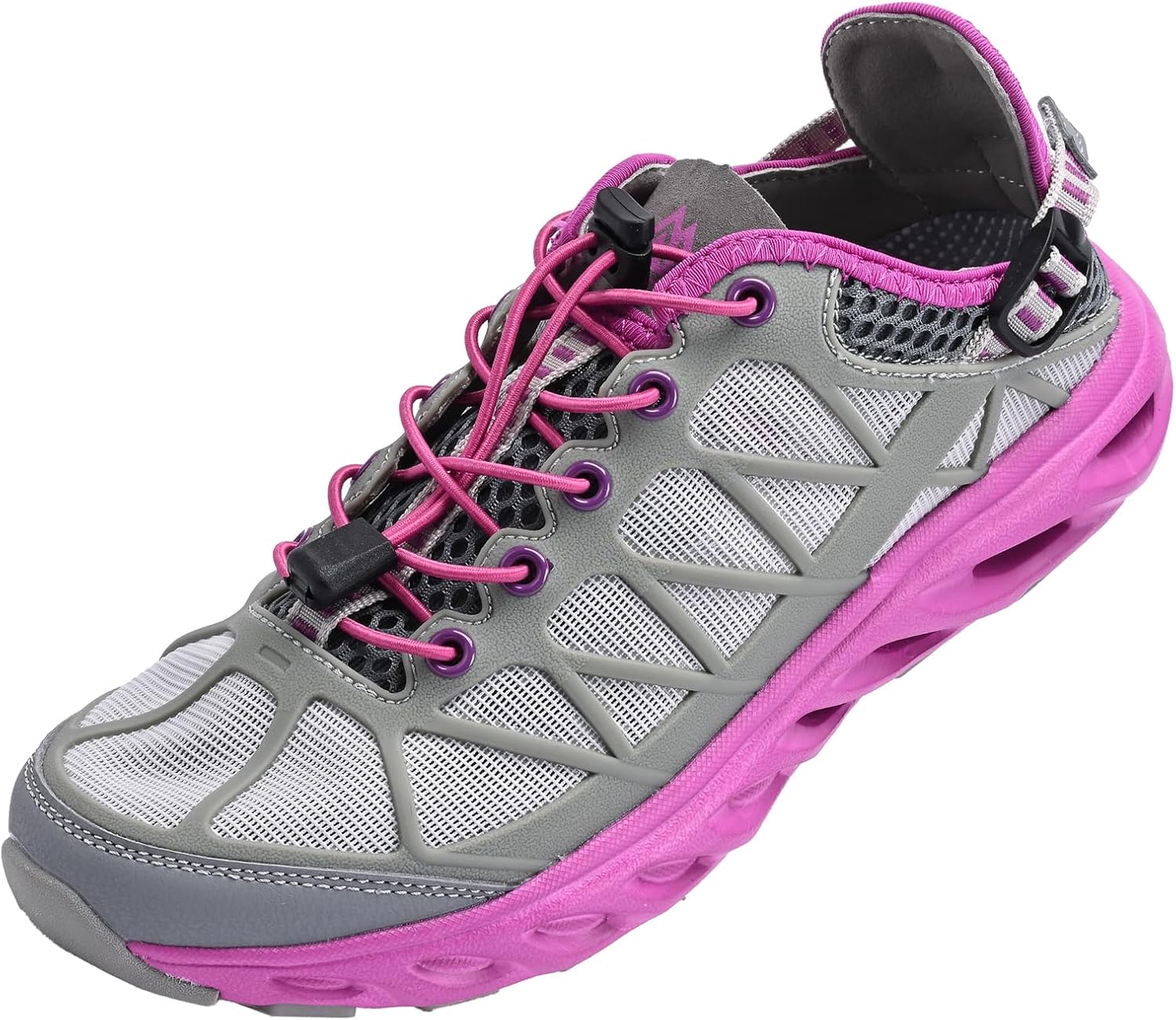 

Кроссовки Queday для мужчин и женщин, закрытый носок, походные сандалии, летние водные сандалии, нескользящие, для реки, быстро сохнущие, розовый