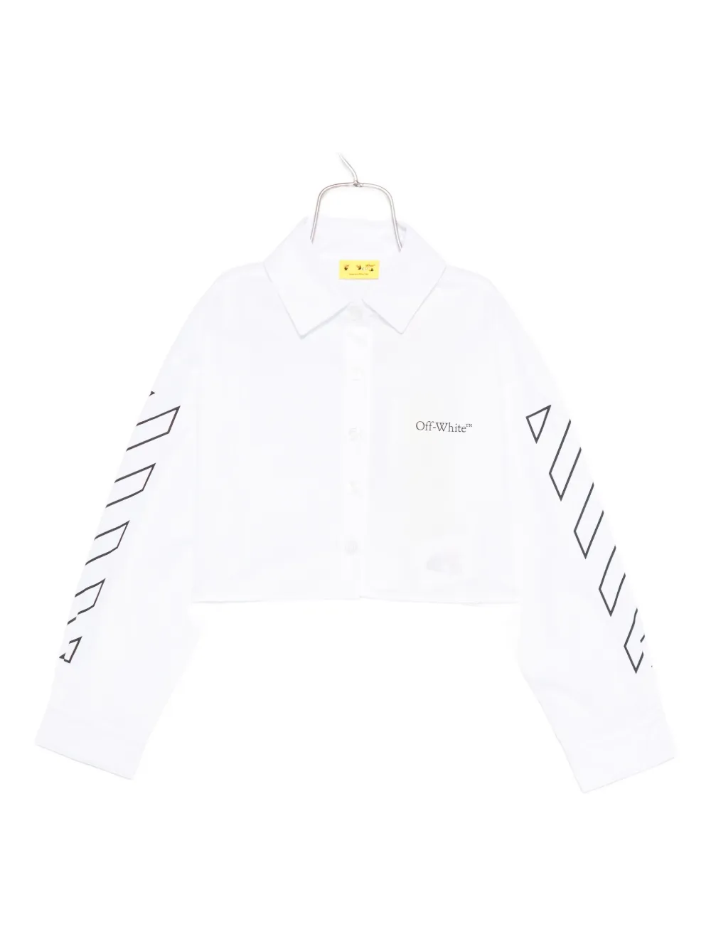 

Укороченная рубашка с принтом "стрелы" OFF-WHITE KIDS, белый