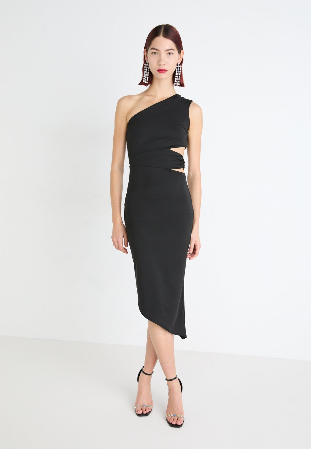 

Платье из джерси HOPE CUT OUT ASYMMETRIC MIDI WAL G., черный