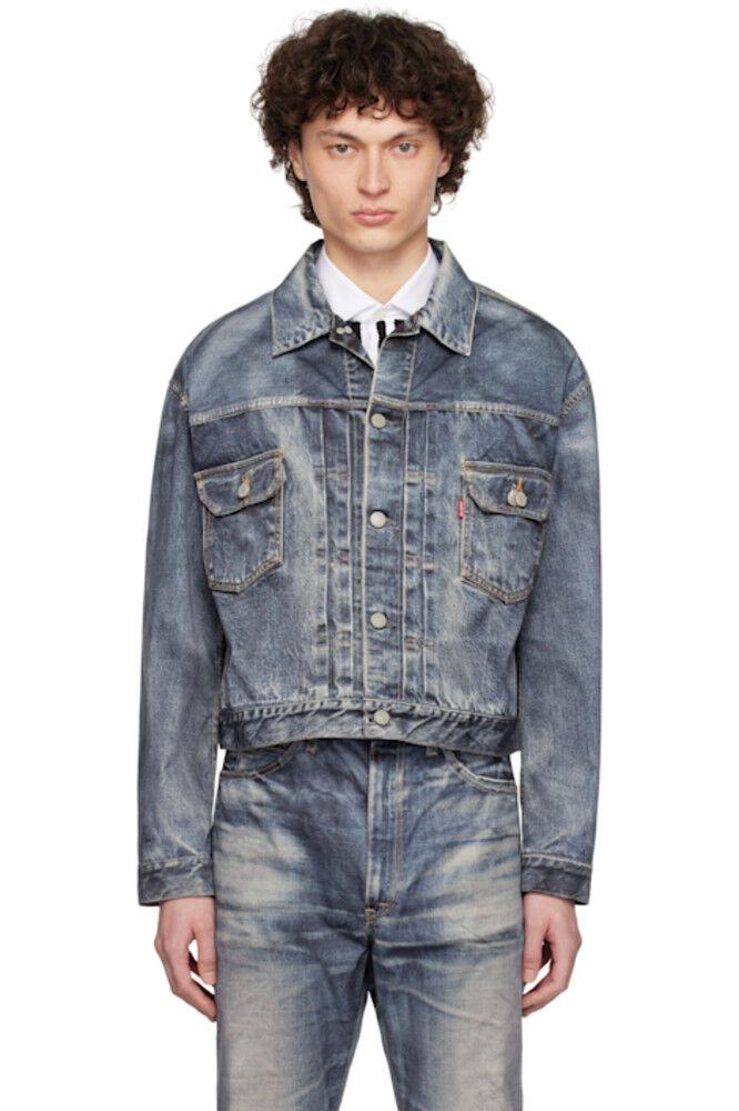 

Куртка из нейлона Levi's Edition с принтом в виде струйной печати Navy Junya Watanabe, Синий, Куртка из нейлона Levi's Edition с принтом в виде струйной печати Navy Junya Watanabe