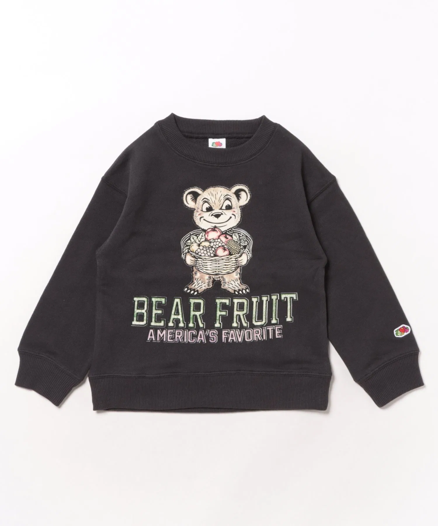 【FRUIT OF THE LOOM】Свитшот с принтом A / Детский / Унисекс / Принт «Медведь и фрукты»