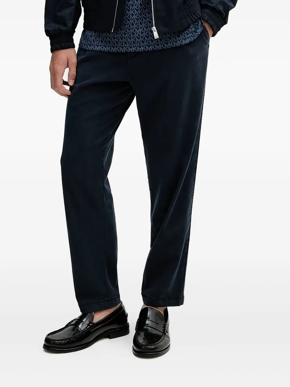 

Брюки с вышивкой и карманами BOSS, синий