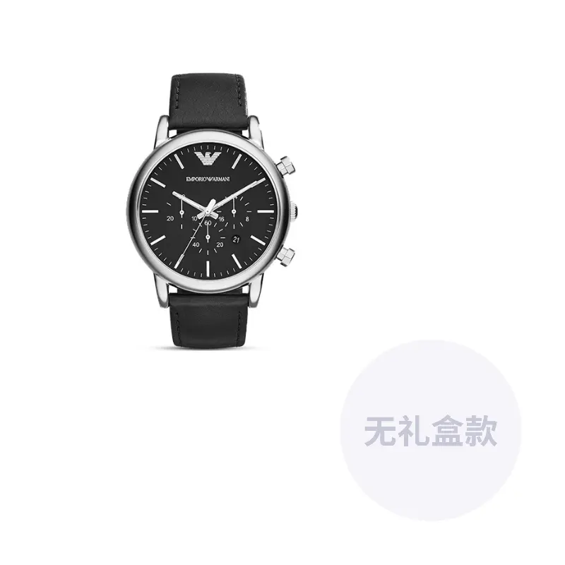 

EMPORIO ARMANI Часы Black Warrior Wrist Watch Quartz Movement Leather Strap Black Dial Men's Watch, Black Dial