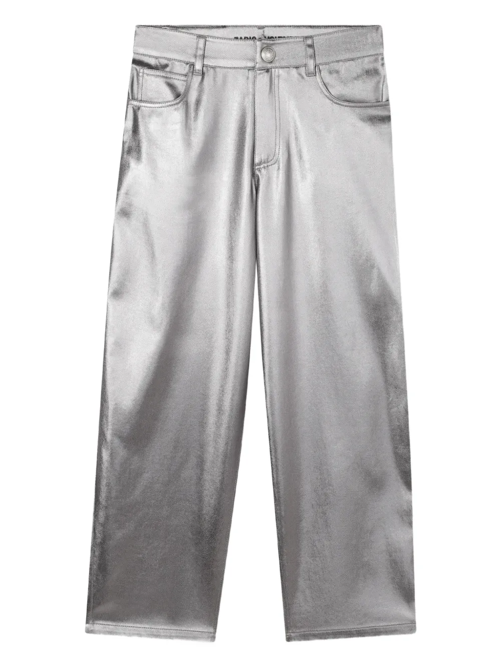 

Брюки с эффектом металлик Zadig & Voltaire Kids, серебяный