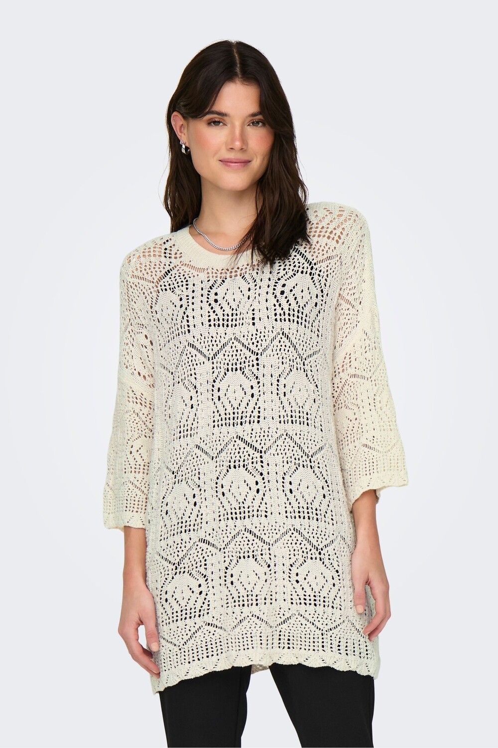 

Пляжное платье свободного кроя крючком Only, белый