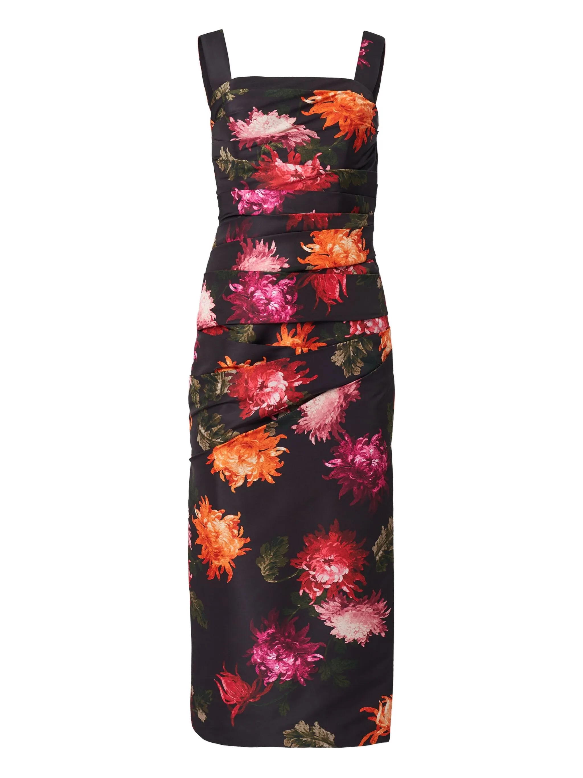

Платье миди с драпировкой и принтом Carolina Herrera, черный