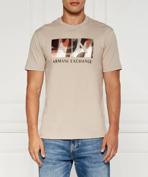 

Футболка Regular fit Armani Exchange, бежевый