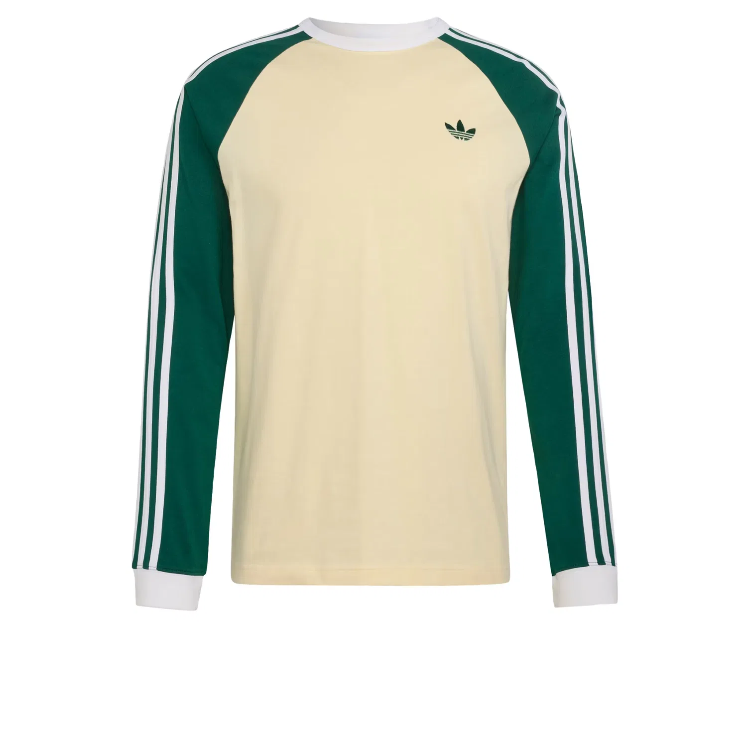 Футболка Adidas Originals кремового и зеленого цвета