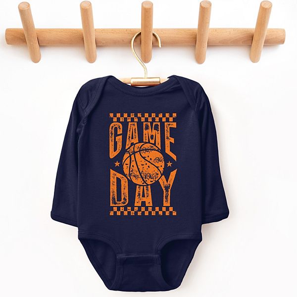 

Боди с длинным рукавом в клетку для баскетбольного матча The Juniper Shop, Navy