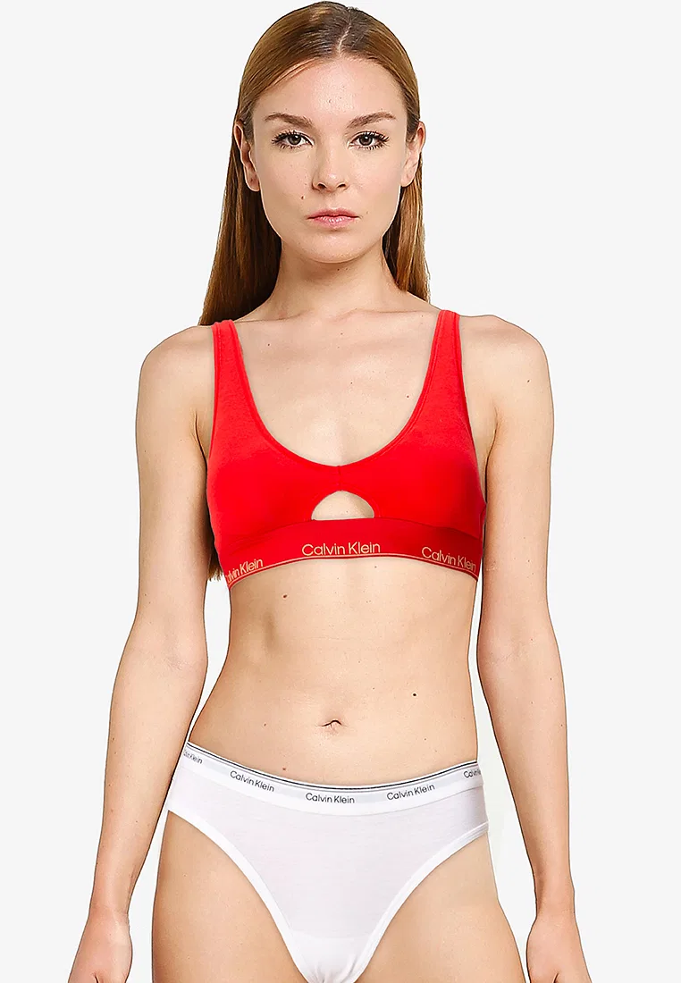 Бюстгальтер-бралетт, с легкой подкладкой, Calvin Klein, красный