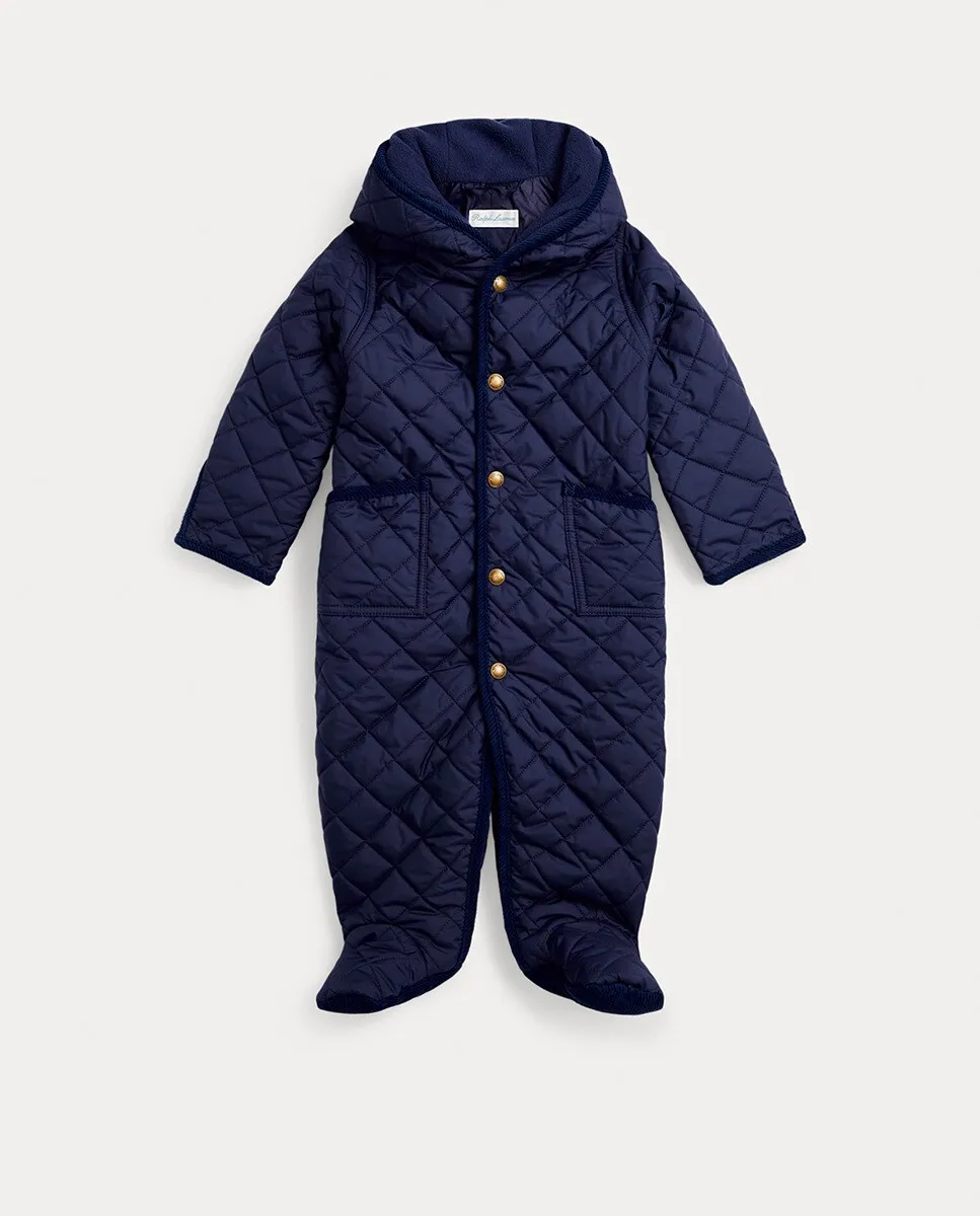 

Утепленный комбинезон с капюшоном для мальчика Polo Ralph Lauren, темно-синий