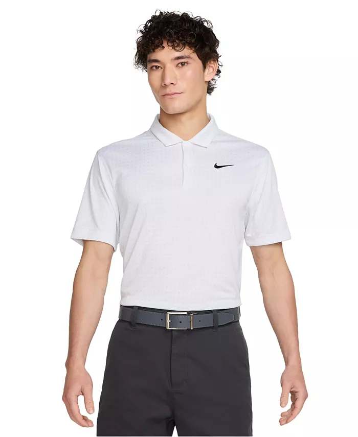 

Мужская классическая поло для гольфа с точечным принтом Core Dri-FIT Nike, белый