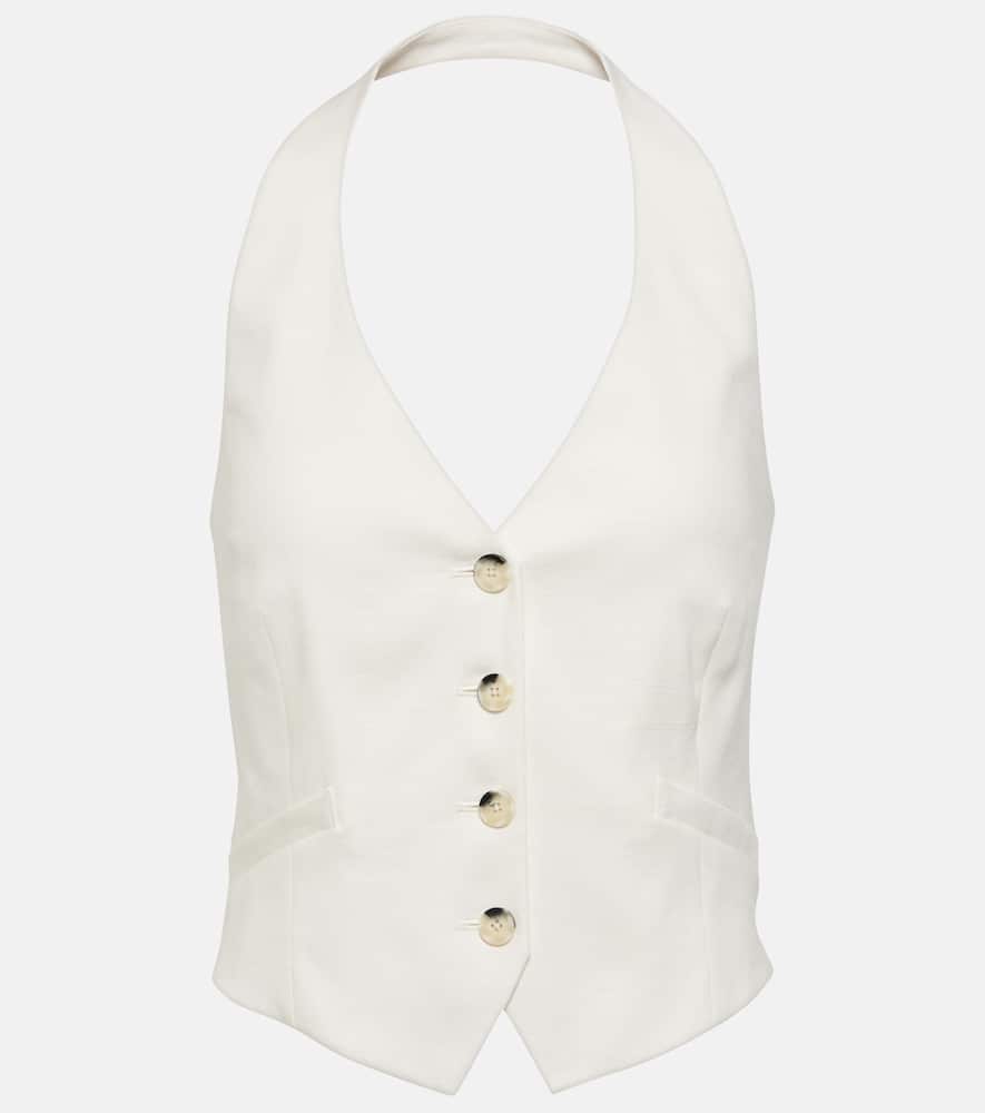 

Арабелла топ-бюстье из льняной смеси Veronica Beard, Off-White