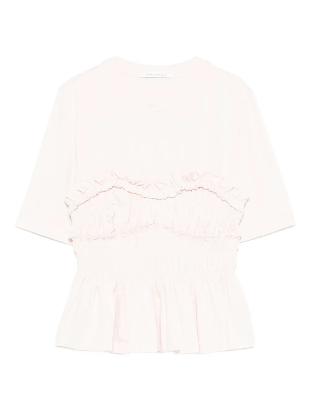 

Футболка Vilde с оборками и сборкой Cecilie Bahnsen, розовый